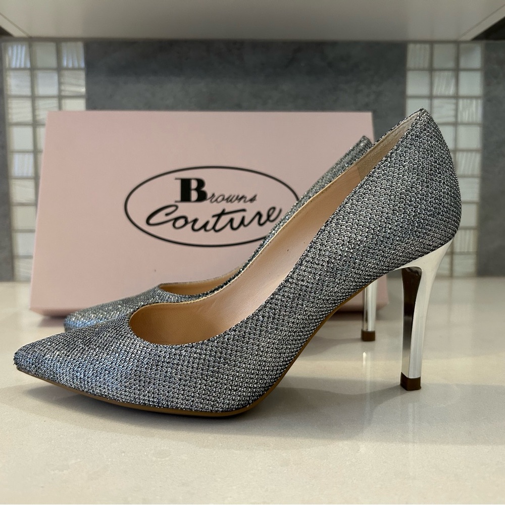 Silver princess shoes